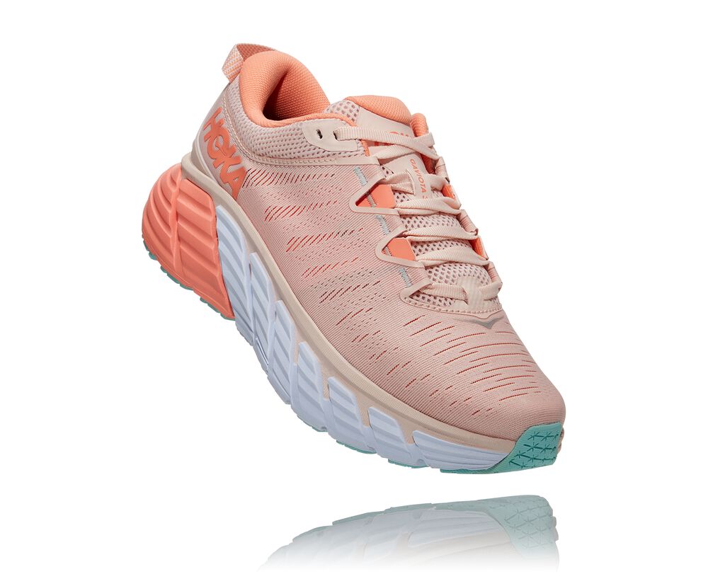Hoka One One Gaviota 3 Huvudväg löparskor Dam LjusRosa - SE-9530728